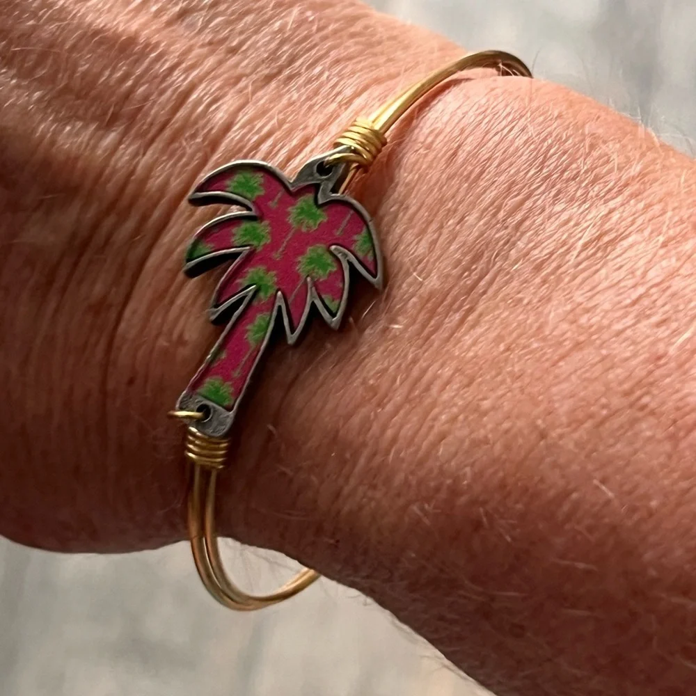 NWT - Luca + Danni - hand made stackable bracelet - Palm Tree
